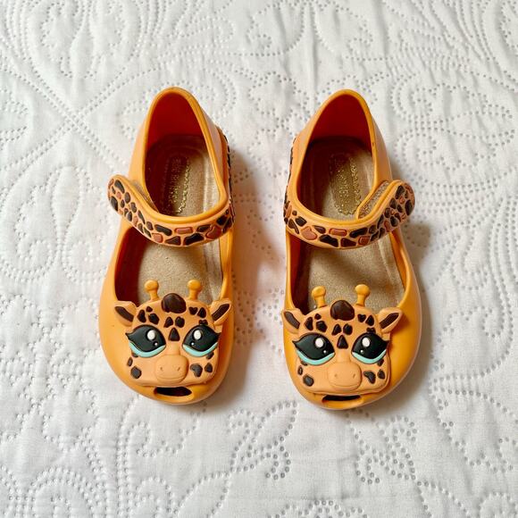 Mini Melissa Giraffe Ballet Flats Size 6 - Picture 2 of 8